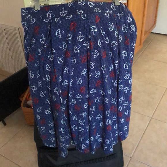 LuLaRoe Umbrella Blue - White - Red